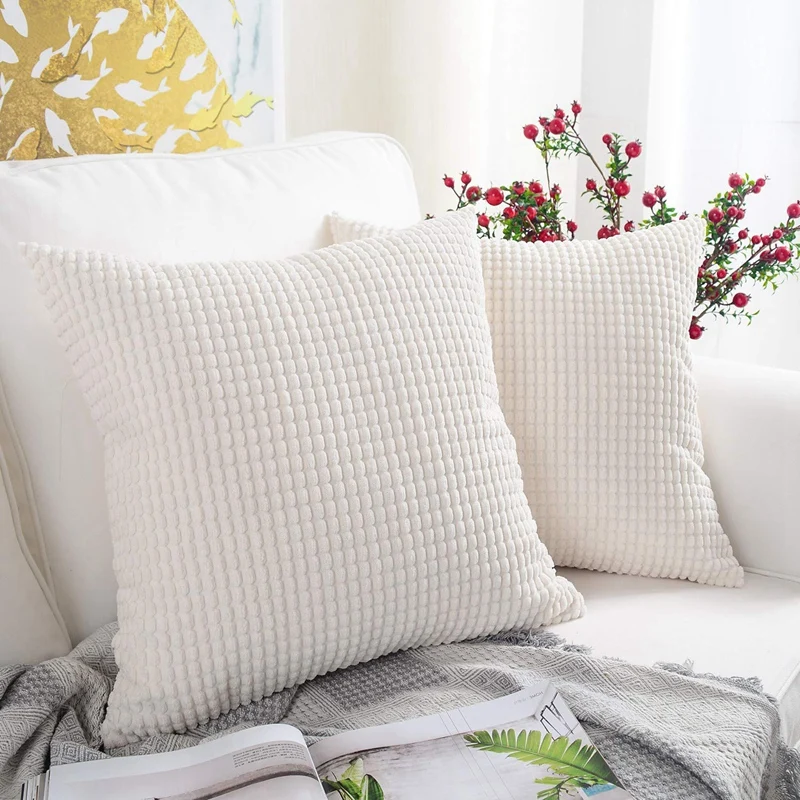 Pack of 2, Corduroy Soft Solid Christmas Decorative Square Throw Pillow Covers Set Cushion Case for Sofa Bedroom Car 18 X 18 Inc
Pack of 2, Corduroy Soft Solid Christmas Decorative Square Throw Pillow Covers Set Cushion Case for Sofa Bedroom Car 18 X 18 Inc