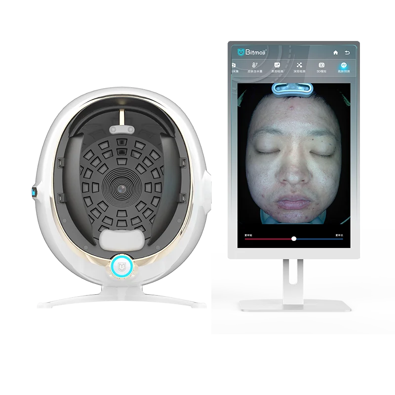 BitMoji MAX AI Smart 3D Skin Detector 8 Spectrum Digital Analyzer Face Analysis Machine Facial Scanner Analyzer 3D visia Moji
BitMoji MAX AI Smart 3D Skin Detector 8 Spectrum Digital Analyzer Face Analysis Machine Facial Scanner Analyzer 3D visia Moji