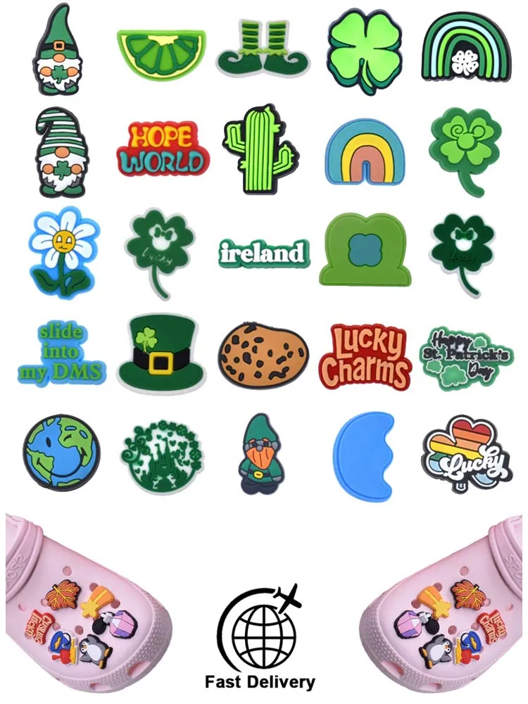 1Pcs PVC Green St.Patrick for Crocs Charms DIY Badge Women Sandals Buckle Kids Pins Decoration Jeans Shoe Accessories X-mas Gift
1Pcs PVC Green St.Patrick for Crocs Charms DIY Badge Women Sandals Buckle Kids Pins Decoration Jeans Shoe Accessories X-mas Gift