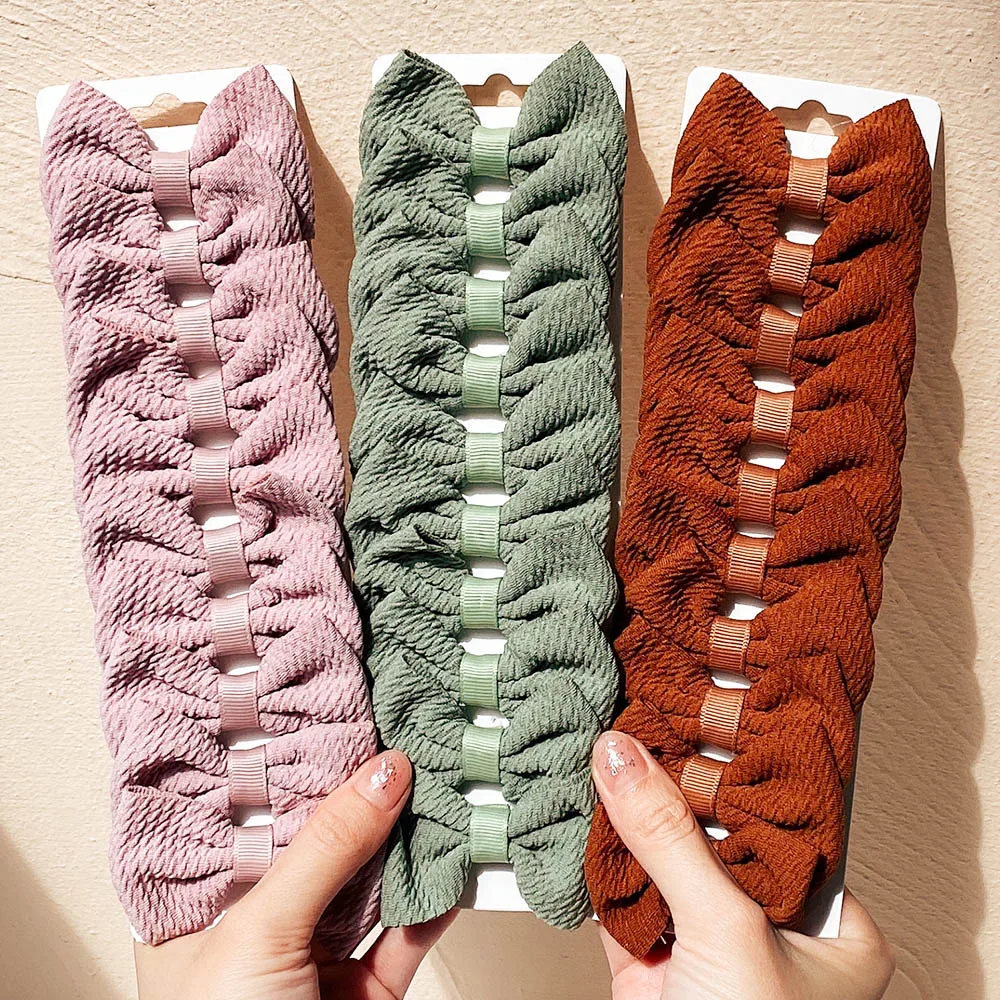 10Pcs/Set 2.9'' Solid Color Bowknot Hair Clips For Cute Kids Girls Handmade Bow Hairpin Barrettes Headwear Baby Hair Accessories
10Pcs/Set 2.9'' Solid Color Bowknot Hair Clips For Cute Kids Girls Handmade Bow Hairpin Barrettes Headwear Baby Hair Accessories