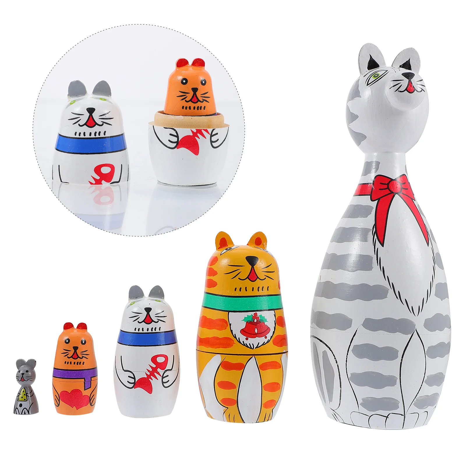 5 Pcs Animal Matryoshka Adult Toys Cartoon Dolls Wood Russian Nesting Gift Child
5 Pcs Animal Matryoshka Adult Toys Cartoon Dolls Wood Russian Nesting Gift Child
