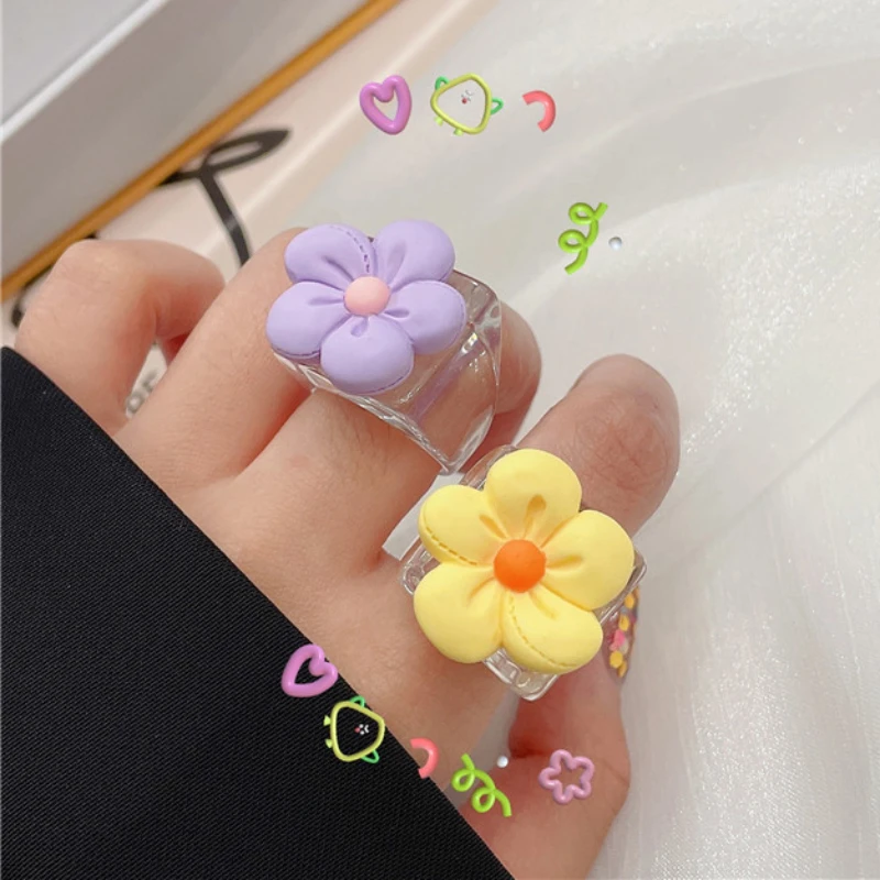 News 2022 Flower Rings for Women Girls Resin Acrylic Sweet Cute Fashion Korean Round Candy Ring Jewelry Party Gifts Accessories
News 2022 Flower Rings for Women Girls Resin Acrylic Sweet Cute Fashion Korean Round Candy Ring Jewelry Party Gifts Accessories