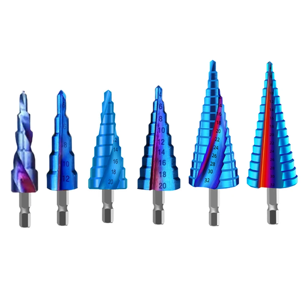 1 Pcs Step Drill Bit Blue Coating Step Cone Bit Wood Metal Drilling Hole Cutter Hex For Woodworking Tools Accessories
1 Pcs Step Drill Bit Blue Coating Step Cone Bit Wood Metal Drilling Hole Cutter Hex For Woodworking Tools Accessories