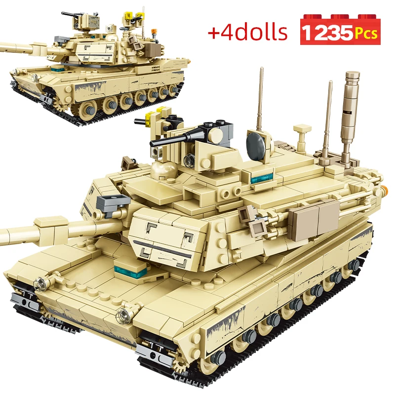 1235 Psc Tank Car Model Building Blocks City WW2 Military Army Panzer Vehicle Soldier Figures Bricks Toys for Boy Children Gifts
1235 Psc Tank Car Model Building Blocks City WW2 Military Army Panzer Vehicle Soldier Figures Bricks Toys for Boy Children Gifts