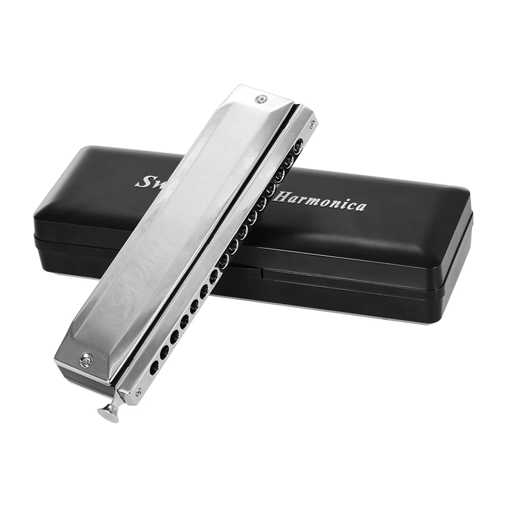 Swan SW-1664 16 Holes Chromatic Harmonica C Key 64 Tones Mouth Organ with Storage Case and Cleaning Cloth for Kids & Adults
Swan SW-1664 16 Holes Chromatic Harmonica C Key 64 Tones Mouth Organ with Storage Case and Cleaning Cloth for Kids & Adults