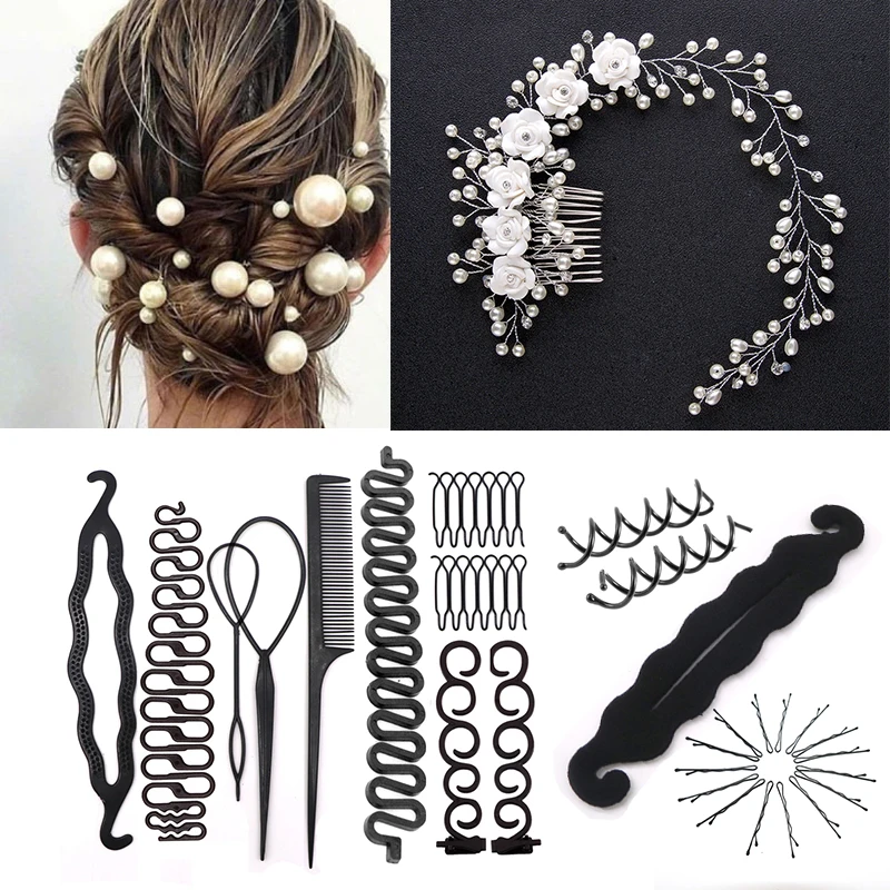 Women Hair Styling Accessories Hairpins DIY Hair Braiding Braider Tool Twist Bun Maker Barrette Hair Clips Hairstyle Comb
Women Hair Styling Accessories Hairpins DIY Hair Braiding Braider Tool Twist Bun Maker Barrette Hair Clips Hairstyle Comb