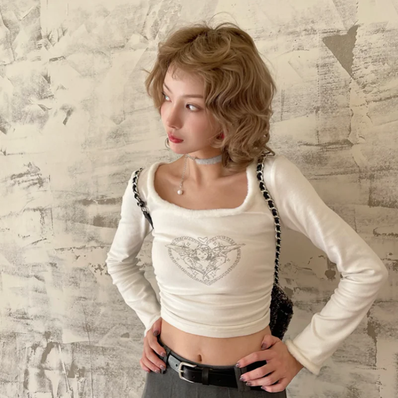 Топы, футболка в японском стиле Харадзюку, Kawaii Y2k, футболка с эстетичным принтом ангела, милая одежда для E-girl, футболки в стиле 1920-х, женская ф...
Топы, футболка в японском стиле Харадзюку, Kawaii Y2k, футболка с эстетичным принтом ангела, милая одежда для E-girl, футболки в стиле 1920-х, женская ф...