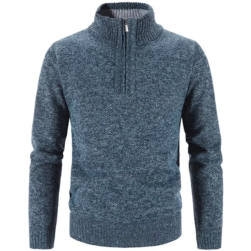 New in Winter Thick Knitted Sweater Men Pullovers Solid Color Zipper Mock Neck Slim Fit Knit Pullovers Men Causal Sweater Man tr
New in Winter Thick Knitted Sweater Men Pullovers Solid Color Zipper Mock Neck Slim Fit Knit Pullovers Men Causal Sweater Man tr