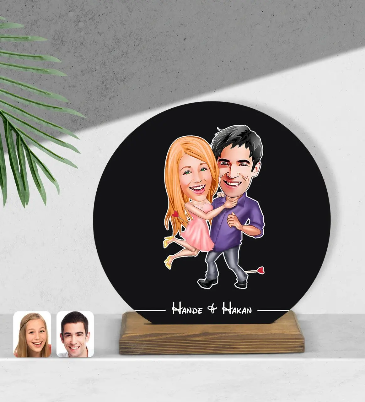 Personalized valentines cartoon round wooden Biblo-3
Personalized valentines cartoon round wooden Biblo-3