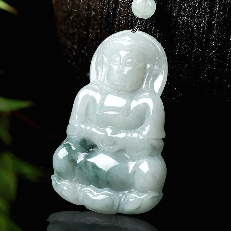 Hot Selling Natural Jade Guanyin Buddha Pendant Hand-carved Jadeite Necklace Fashion Jewelry Men Women Luck Gifts Amulet
Hot Selling Natural Jade Guanyin Buddha Pendant Hand-carved Jadeite Necklace Fashion Jewelry Men Women Luck Gifts Amulet