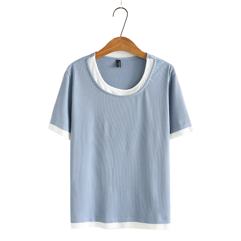 Женская трикотажная футболка с коротким рукавом размеры до 6XL - купить по