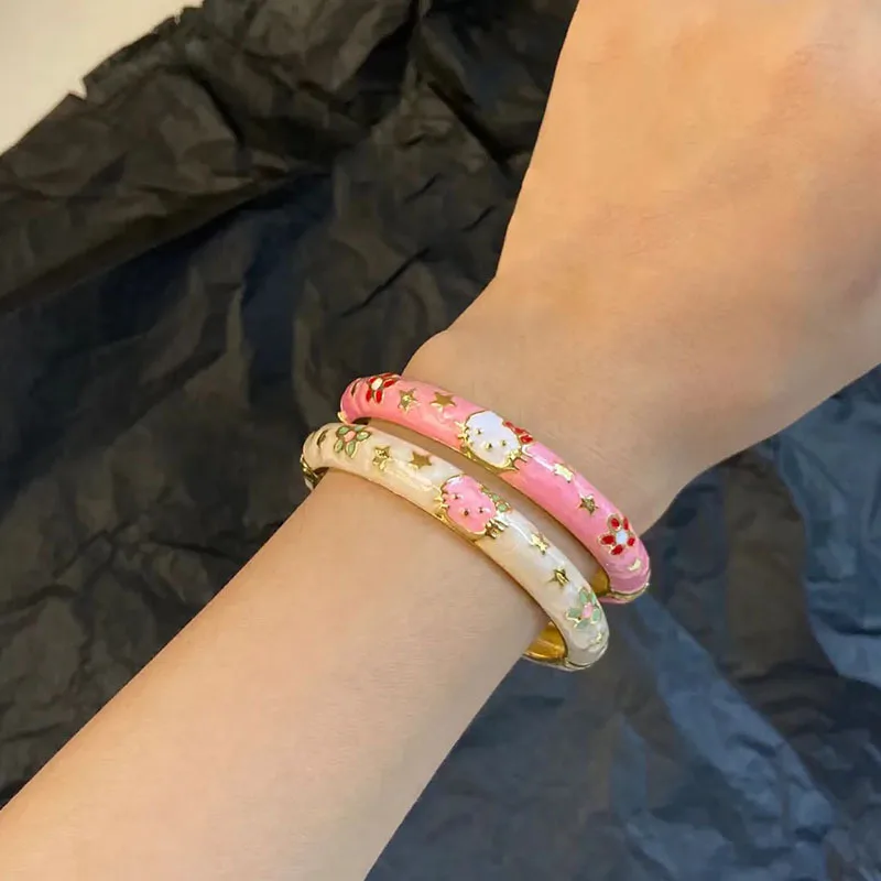 New Hellokitty Sanrio Kawali Glaze Bracelet Jewelry Sweet Versatile Originality Ins Cute Girls Gift Birthday Gift For Girlfriend
New Hellokitty Sanrio Kawali Glaze Bracelet Jewelry Sweet Versatile Originality Ins Cute Girls Gift Birthday Gift For Girlfriend