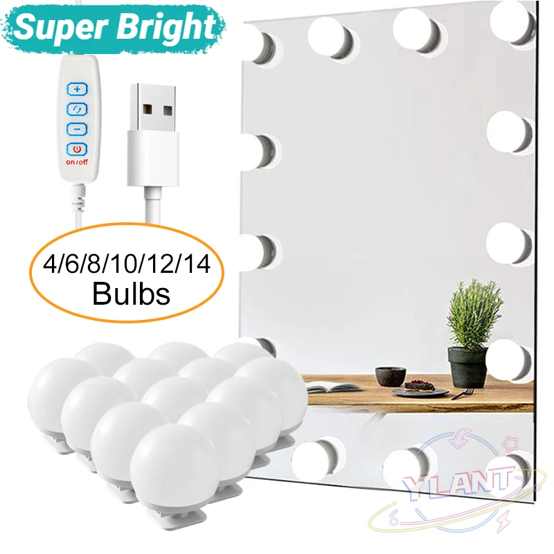 14 Detachable Bulbs LED Professional Makeup Mirror Light USB Cosmetic Mirror with light Hollywood Dressing Table Vanity Lights
14 Detachable Bulbs LED Professional Makeup Mirror Light USB Cosmetic Mirror with light Hollywood Dressing Table Vanity Lights