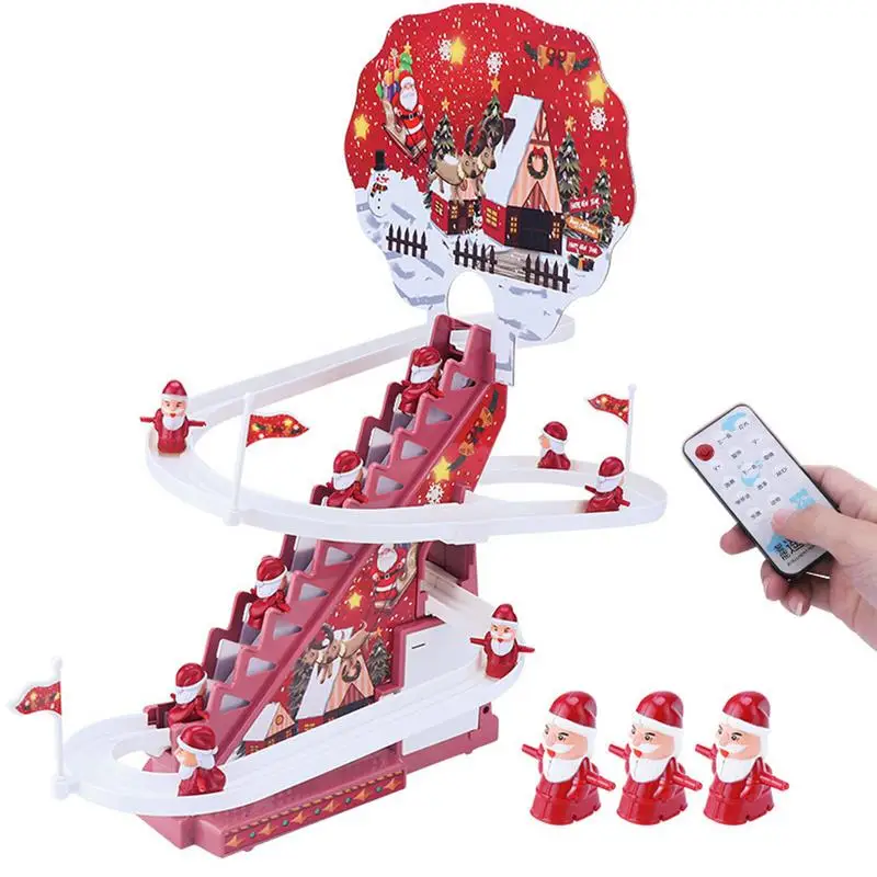 Electric Santa Climbing Stairs Toy Playful Electric Music Rollercoaster Toy Stairs Climbing Flashing Lights Toys Fun Santa Stair
Electric Santa Climbing Stairs Toy Playful Electric Music Rollercoaster Toy Stairs Climbing Flashing Lights Toys Fun Santa Stair