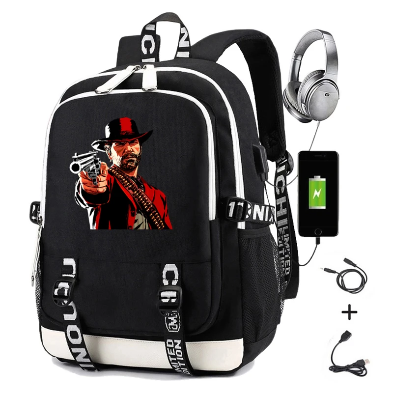 American Games Redemption Backpack with USB Charging Boys Girls School Bag Casual Men Travel Laptop Backpack Student Bookbag
American Games Redemption Backpack with USB Charging Boys Girls School Bag Casual Men Travel Laptop Backpack Student Bookbag