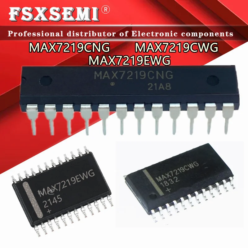 MAX7219CWG SOP-24 MAX7219EWG MAX7219 SOP-24 MAX7219CNG DIP-24 светодиодный драйверы дисплея IC
MAX7219CWG SOP-24 MAX7219EWG MAX7219 SOP-24 MAX7219CNG DIP-24 светодиодный драйверы дисплея IC