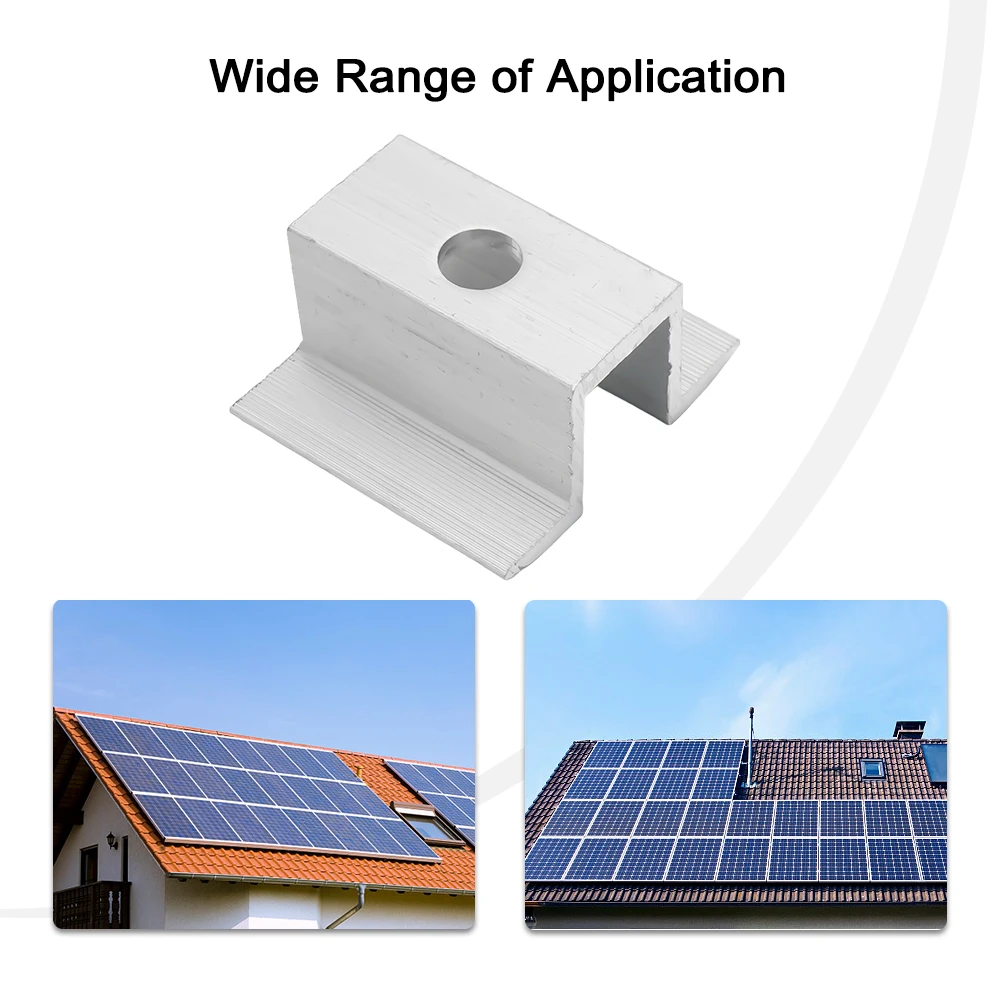 10Pcs Solar Centre Clamp PV Solar Panel Mounting Brackets Aluminium Solar Panels For Frame Height 25-50MM Solar Accessries
10Pcs Solar Centre Clamp PV Solar Panel Mounting Brackets Aluminium Solar Panels For Frame Height 25-50MM Solar Accessries