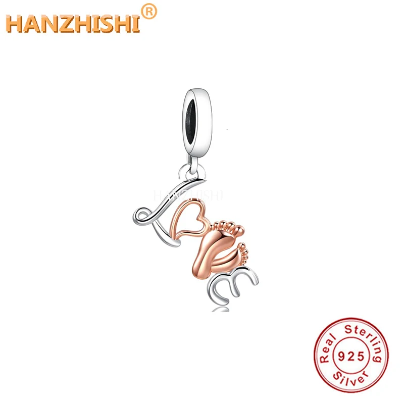 Authentic 925 Sterling Silver Love Dangle Rose Gold Color Baby Foot Charms Beads Fit Original brand Bracelet Jewelry Berloque
Authentic 925 Sterling Silver Love Dangle Rose Gold Color Baby Foot Charms Beads Fit Original brand Bracelet Jewelry Berloque