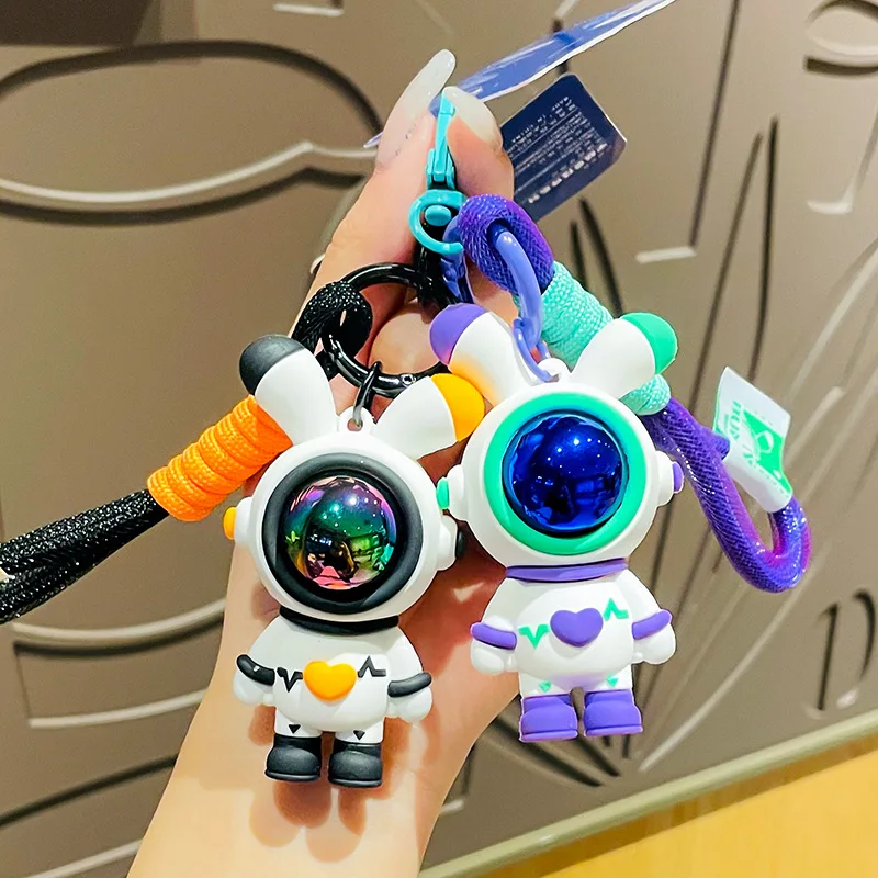 Cute Astronaut Rabbit Key Chain Ring for Men Women Car Keychain Wrist Rope Keyring Bag Charm Pendant Accessories Gift for Girl
Cute Astronaut Rabbit Key Chain Ring for Men Women Car Keychain Wrist Rope Keyring Bag Charm Pendant Accessories Gift for Girl