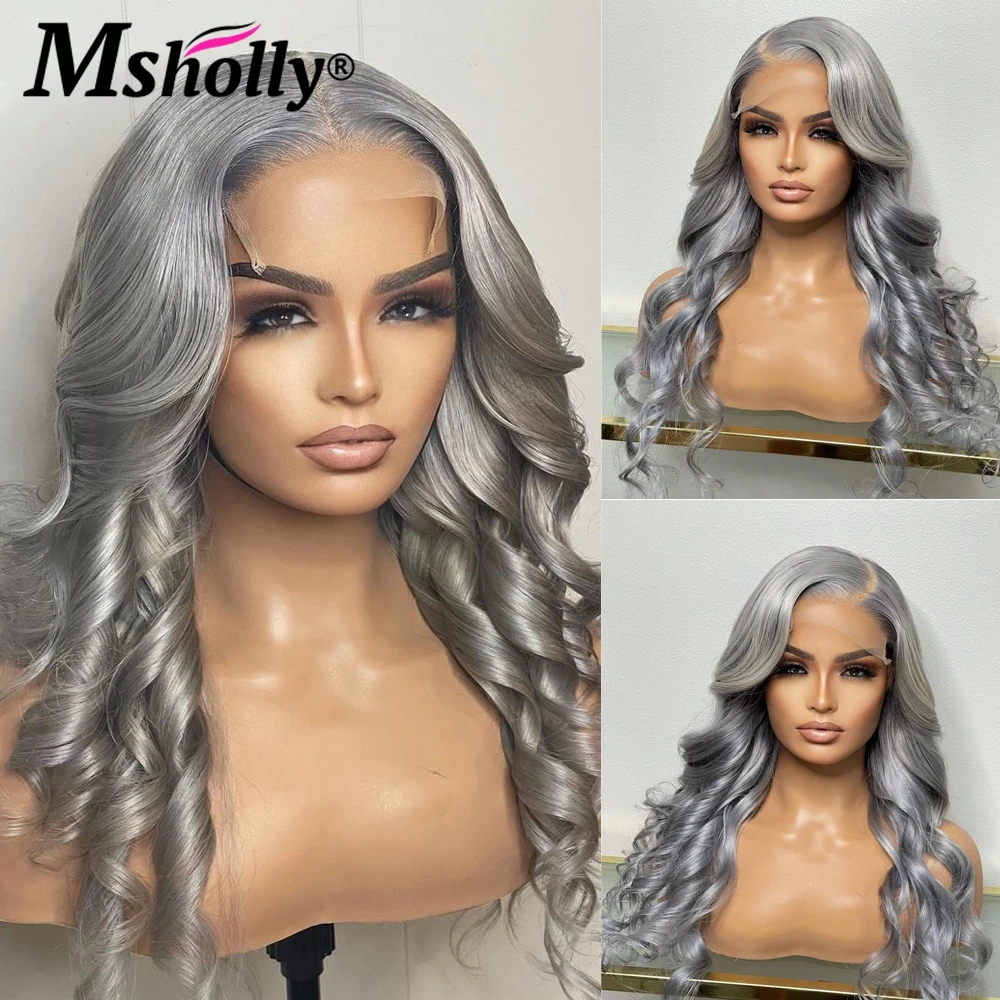 Grey Silver Body Wave Lace Front Wig Remy 13x4 Lace Frontal Human Hair Wigs For Women HD Transparent Lace Front Human Hair Wig
Grey Silver Body Wave Lace Front Wig Remy 13x4 Lace Frontal Human Hair Wigs For Women HD Transparent Lace Front Human Hair Wig