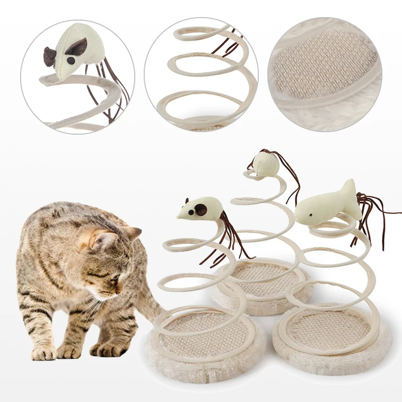 Cat toy spring plate spiral toy mouse self-hey cat scratching plate elastic cat toy ball pet toy fish
Cat toy spring plate spiral toy mouse self-hey cat scratching plate elastic cat toy ball pet toy fish