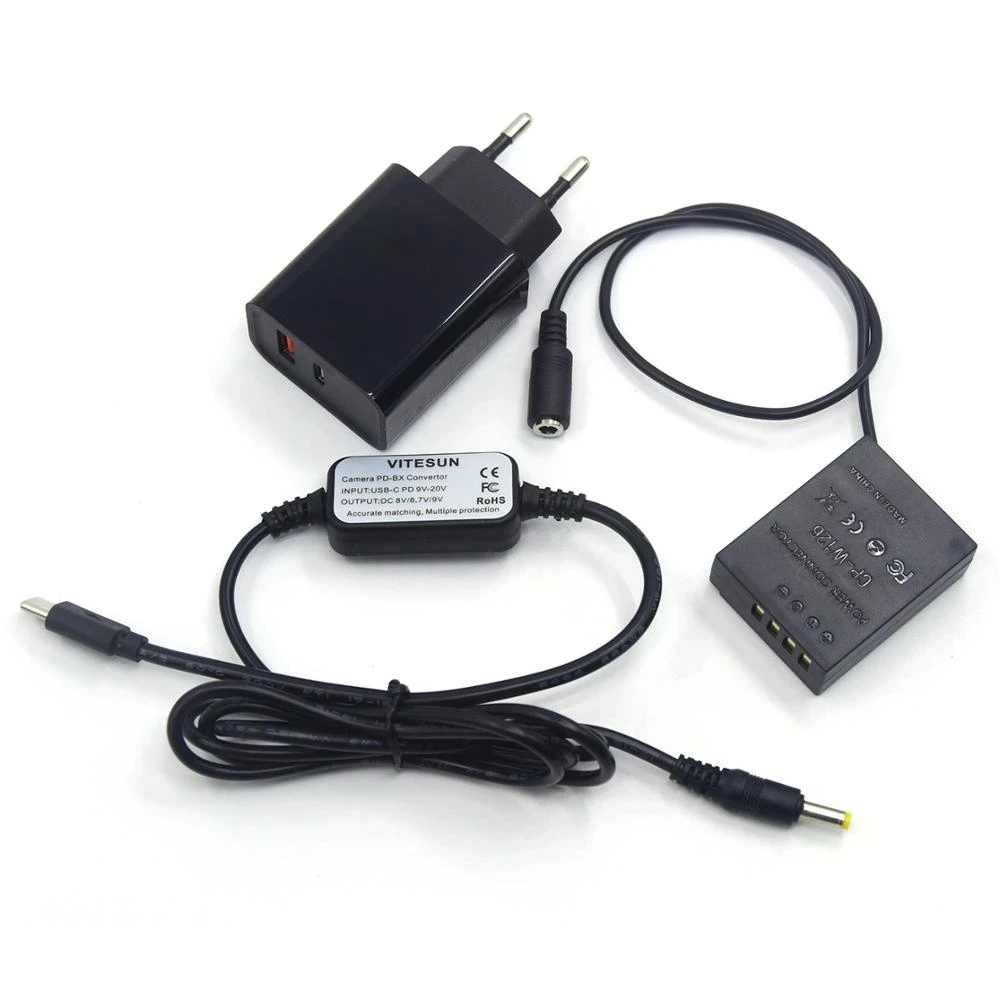 USB Type-C Charger Cable+PD Charger CP-W126 Fake Battery For Fujifilm X-PRO1 X-E1 X-E2 X-T1 T10 X-T2 X-A1 HS33 HS50 EXR
USB Type-C Charger Cable+PD Charger CP-W126 Fake Battery For Fujifilm X-PRO1 X-E1 X-E2 X-T1 T10 X-T2 X-A1 HS33 HS50 EXR