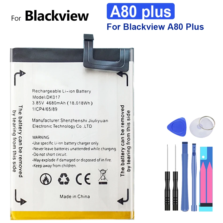 Mobile Phone Battery DK017 (A80 Pro) 4680mAh For Blackview A80 Pro A80Pro A80 Plus A80Plus 
Mobile Phone Battery DK017 (A80 Pro) 4680mAh For Blackview A80 Pro A80Pro A80 Plus A80Plus