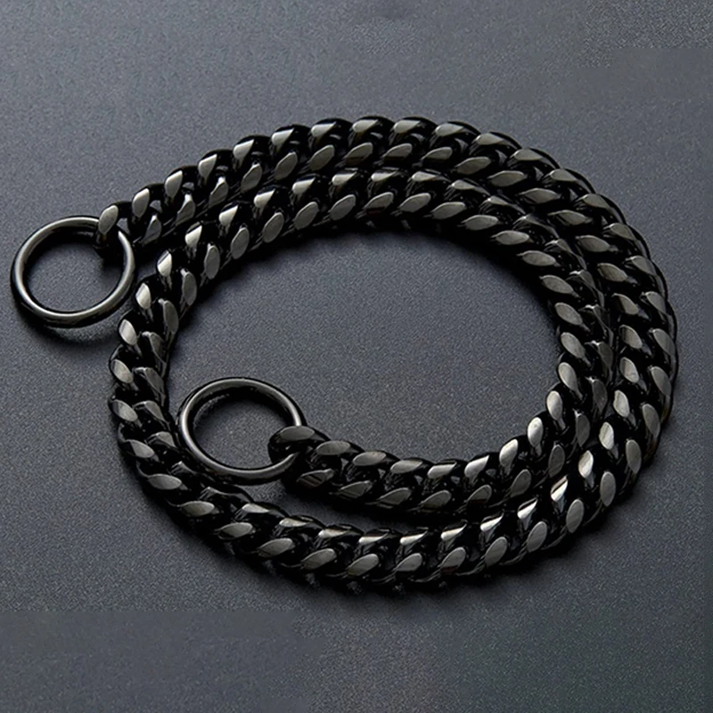 10mm Metal Black Dog Collar Stainless Steel Dogs Training Choke Chain Collars for Large Dog Pitbull Bulldog Slip Metal Collar
10mm Metal Black Dog Collar Stainless Steel Dogs Training Choke Chain Collars for Large Dog Pitbull Bulldog Slip Metal Collar