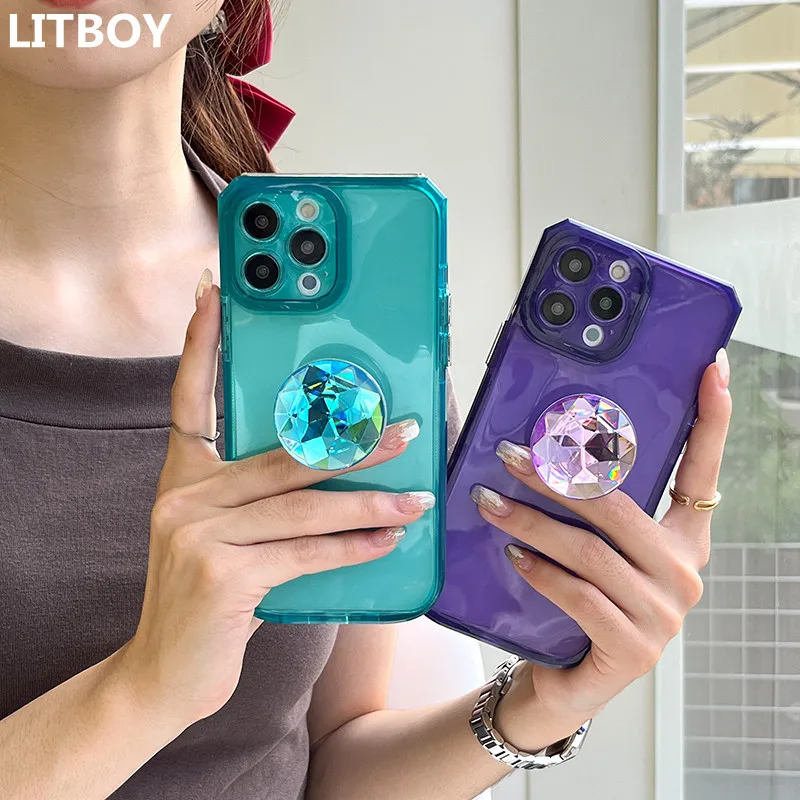 LITBOY Luxury Candy Color Round Crystal Stand Case For iPhone 12 13 11 Pro Max Lens Camera Protector Soft Silicone Holder Cover
LITBOY Luxury Candy Color Round Crystal Stand Case For iPhone 12 13 11 Pro Max Lens Camera Protector Soft Silicone Holder Cover