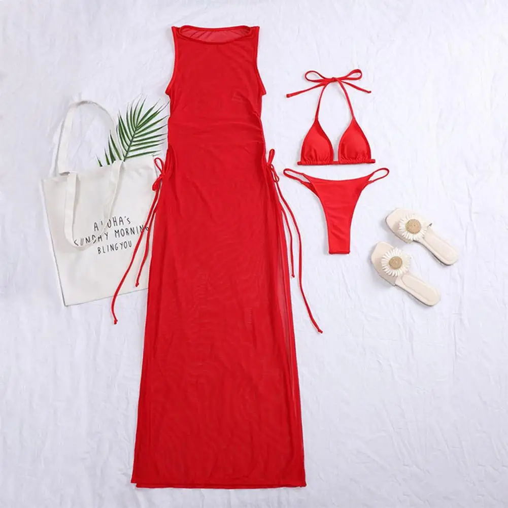 3 Pcs/Set Charming Halter Neck Lady Bikini Cover Up Set Three-point High Waist Vacation Summer Beach Swimwear Set Bathing
3 Pcs/Set Charming Halter Neck Lady Bikini Cover Up Set Three-point High Waist Vacation Summer Beach Swimwear Set Bathing