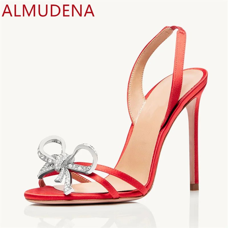 Bow Rhinestones Slip On Thin Heels Women Sandals Dress Party Fashion Solid Shoes Super High Heels Adults Back Strap PU Shoes
Bow Rhinestones Slip On Thin Heels Women Sandals Dress Party Fashion Solid Shoes Super High Heels Adults Back Strap PU Shoes