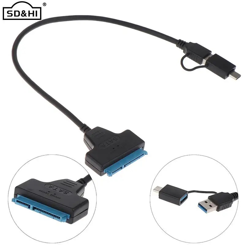 1Pcs SATA To USB 3.0 HDD Connector Cable Adapter Type-C/A Transfer To OTG For 2.5 Inch External SSD HDD Hard Drive
1Pcs SATA To USB 3.0 HDD Connector Cable Adapter Type-C/A Transfer To OTG For 2.5 Inch External SSD HDD Hard Drive