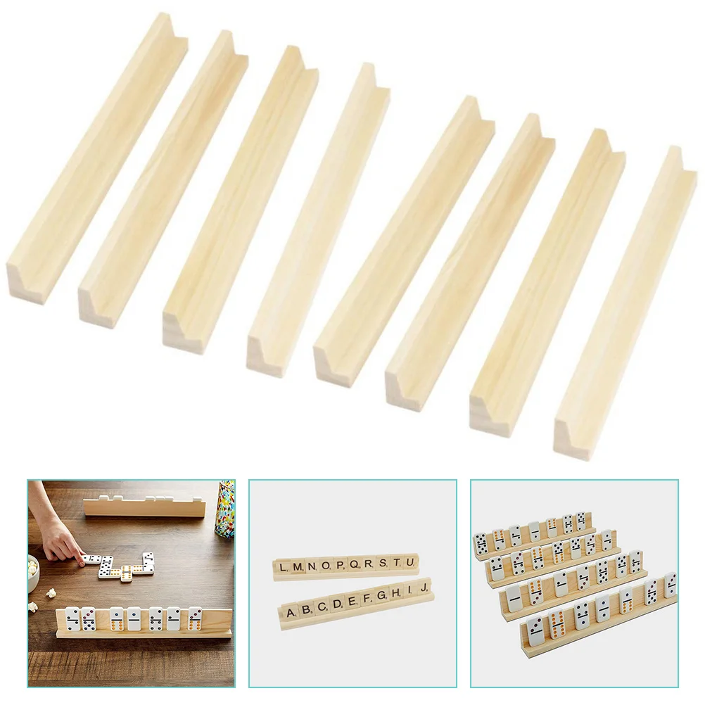 

Wooden Domino Racks Trays Holders Organizer Domino Tiles Holder Letter Replacement Racks Word Tray