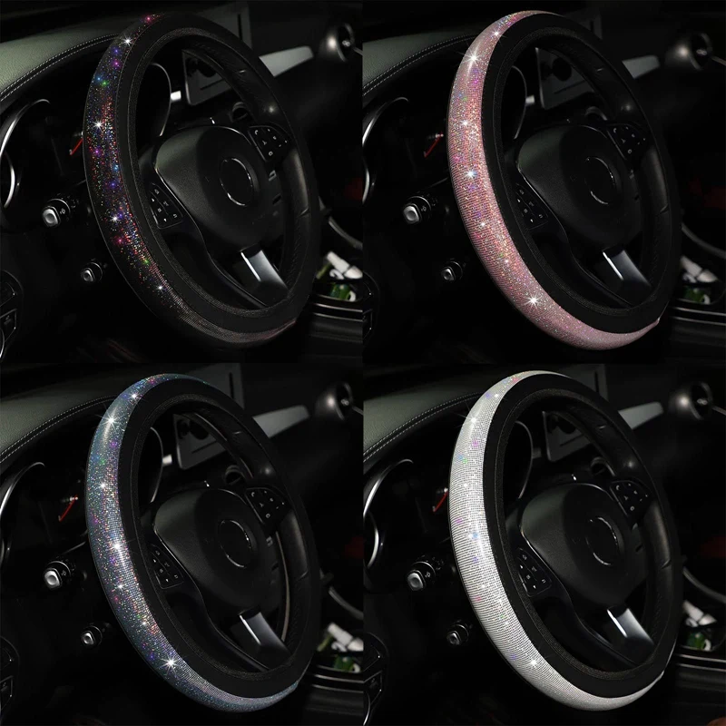 37-38mm Universal Car Steering Wheel Cover PU Leather Rhinestones Imitation diamond Wheel Cover Auto Interior Car Styling Decor
37-38mm Universal Car Steering Wheel Cover PU Leather Rhinestones Imitation diamond Wheel Cover Auto Interior Car Styling Decor