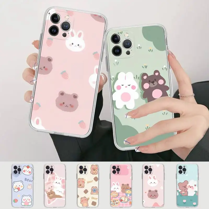 Cartoon Cute Rabbit Bear Phone Case Silicone Soft for iphone 14 13 12 11 Pro Mini XS MAX 8 7 6 Plus X XS XR Cover
Cartoon Cute Rabbit Bear Phone Case Silicone Soft for iphone 14 13 12 11 Pro Mini XS MAX 8 7 6 Plus X XS XR Cover