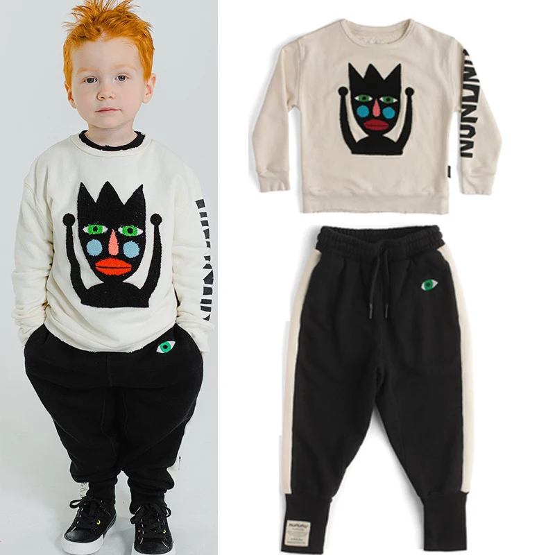 2023 Autumn and Winter New Boy Girl Solid Color Cartoon Pattern Cotton Warm Sweatshirt Solid Children's Sweater Suit
2023 Autumn and Winter New Boy Girl Solid Color Cartoon Pattern Cotton Warm Sweatshirt Solid Children's Sweater Suit