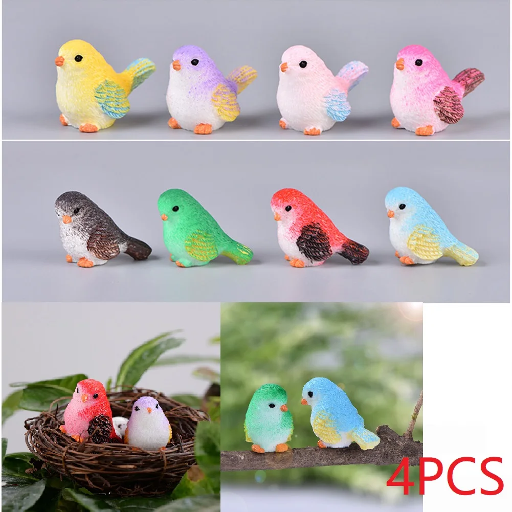 4PCS Resin Ornament Birds Creative Simulation Birds Miniature Garden Ornaments Animal Model Fairy Home Garden Decoration
4PCS Resin Ornament Birds Creative Simulation Birds Miniature Garden Ornaments Animal Model Fairy Home Garden Decoration