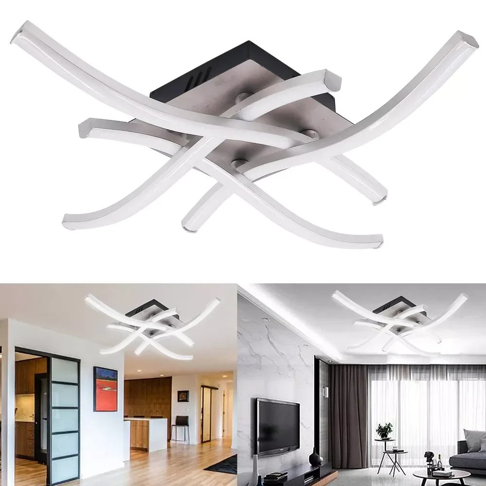 NEW LED Ceiling Lights for Bedroom Living Room 24W 18W 12W Modern Pendant Ceiling Lamps AC85-265V Curved Design Ceiling Lighting
NEW LED Ceiling Lights for Bedroom Living Room 24W 18W 12W Modern Pendant Ceiling Lamps AC85-265V Curved Design Ceiling Lighting