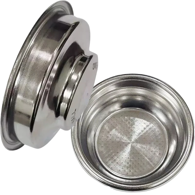 58MM Modern Simple Stainless Steel Filter Basket Powder Bowl 58mm Single Double-layer Bowl Coffee Filter Bowl Coffee Accessories
58MM Modern Simple Stainless Steel Filter Basket Powder Bowl 58mm Single Double-layer Bowl Coffee Filter Bowl Coffee Accessories