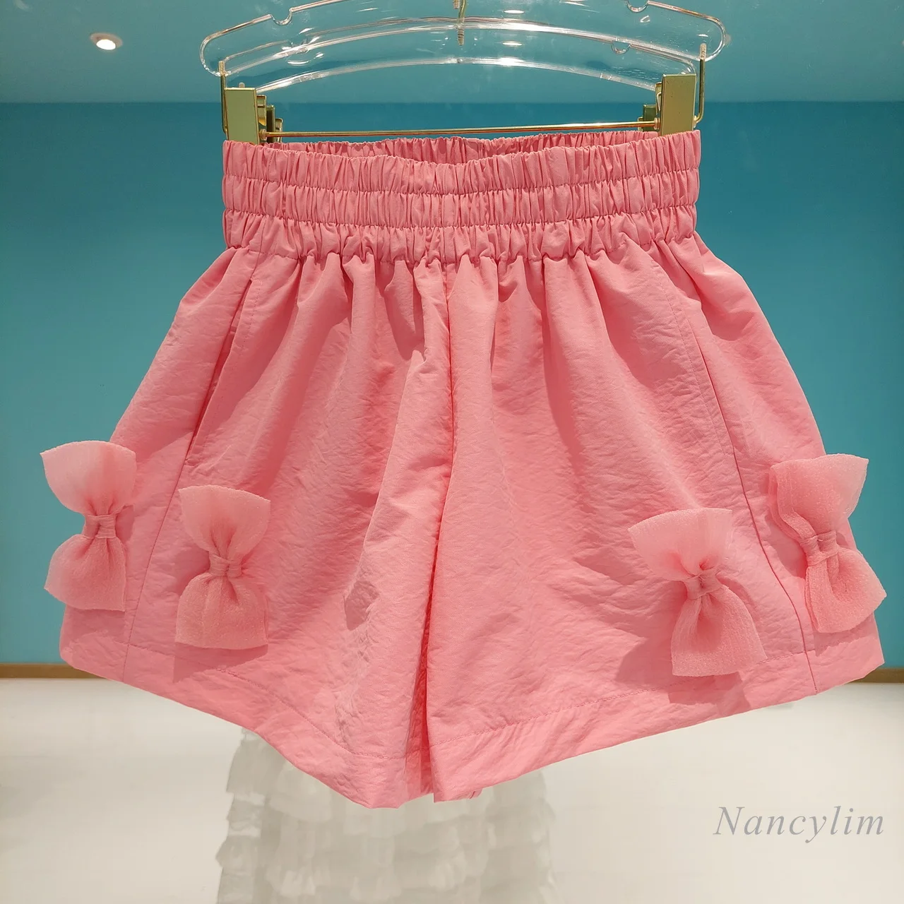 2022 Summer Sweet Shorts for Women Soft Wind Elastic High Waist All-Matching Mesh Bow Three-Dimensional Decoration Short Girl
2022 Summer Sweet Shorts for Women Soft Wind Elastic High Waist All-Matching Mesh Bow Three-Dimensional Decoration Short Girl