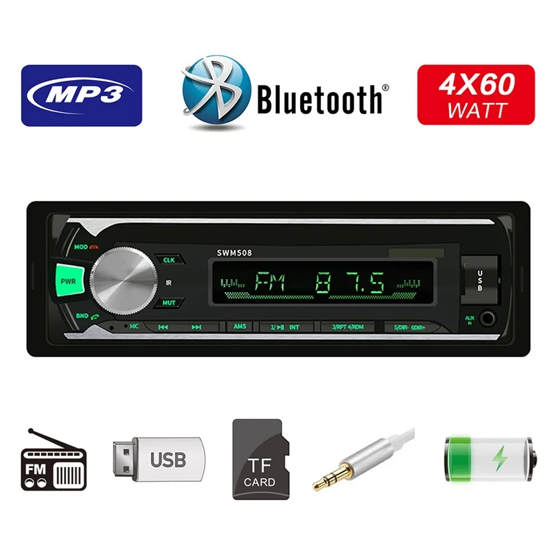 2022 New colorful lights car bluetooth FM radio card U disk integrated MP3 player car central control modification
2022 New colorful lights car bluetooth FM radio card U disk integrated MP3 player car central control modification