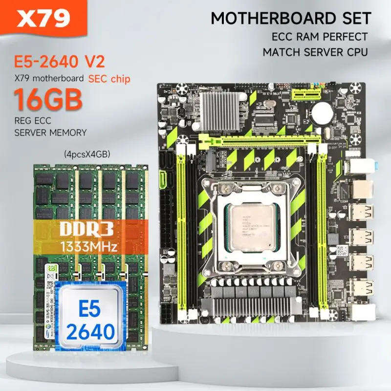 New X79G Motherboard E5 V2640 V2 CPU Desktop Computer Motherboard 2011 Pin M.2 Interface Support Four 16G DDR3 RECC Game Board
New X79G Motherboard E5 V2640 V2 CPU Desktop Computer Motherboard 2011 Pin M.2 Interface Support Four 16G DDR3 RECC Game Board