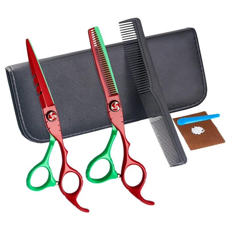 1 Set Of 7-Piece Barber Scissors Flat Cut Bangs Scissors Professional Red And Green Whirlwind Suit
1 Set Of 7-Piece Barber Scissors Flat Cut Bangs Scissors Professional Red And Green Whirlwind Suit