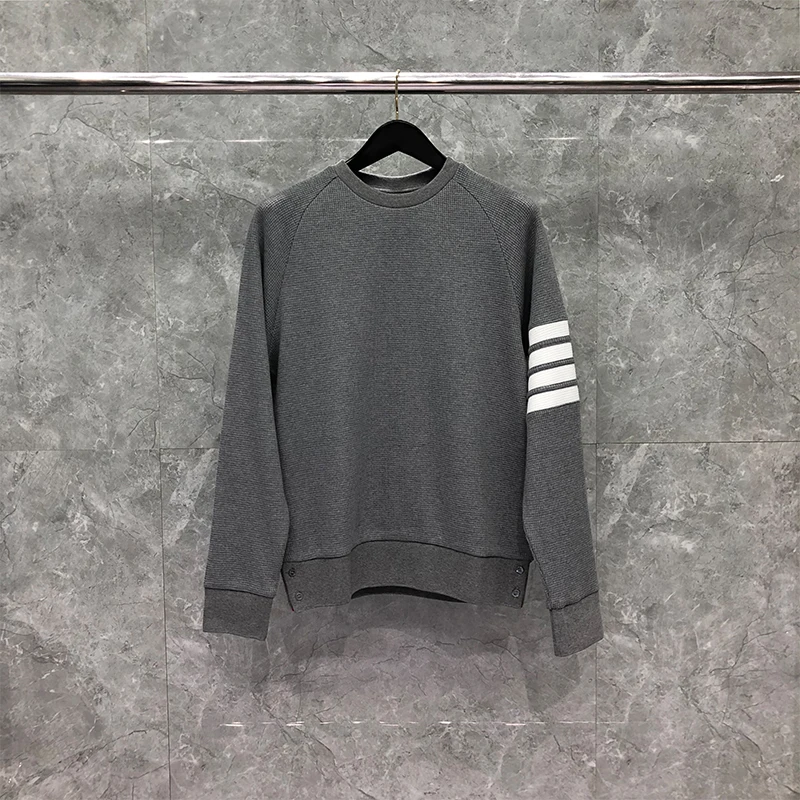 TB Thom Men’s Oversized 4-Bar Striped Graphic Sweatshirts Classic Crewneck Long Sleeve Solid Casual Loose Pullover Tops
TB Thom Men’s Oversized 4-Bar Striped Graphic Sweatshirts Classic Crewneck Long Sleeve Solid Casual Loose Pullover Tops