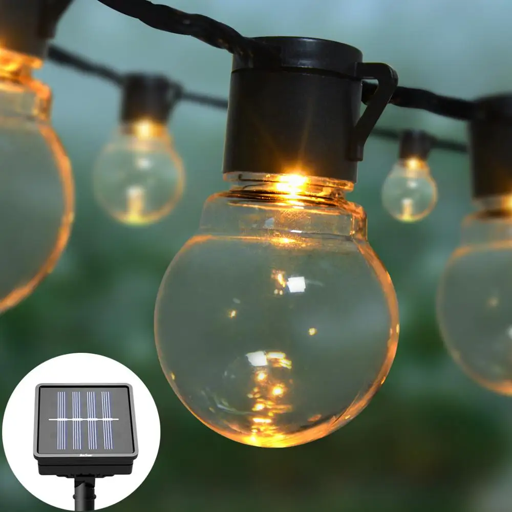 Solar Power Globe Bulb String Lights IP65 Waterproof Street Garland Fairy Light For Christmas Patio Garden Decoration Outdoor
Solar Power Globe Bulb String Lights IP65 Waterproof Street Garland Fairy Light For Christmas Patio Garden Decoration Outdoor