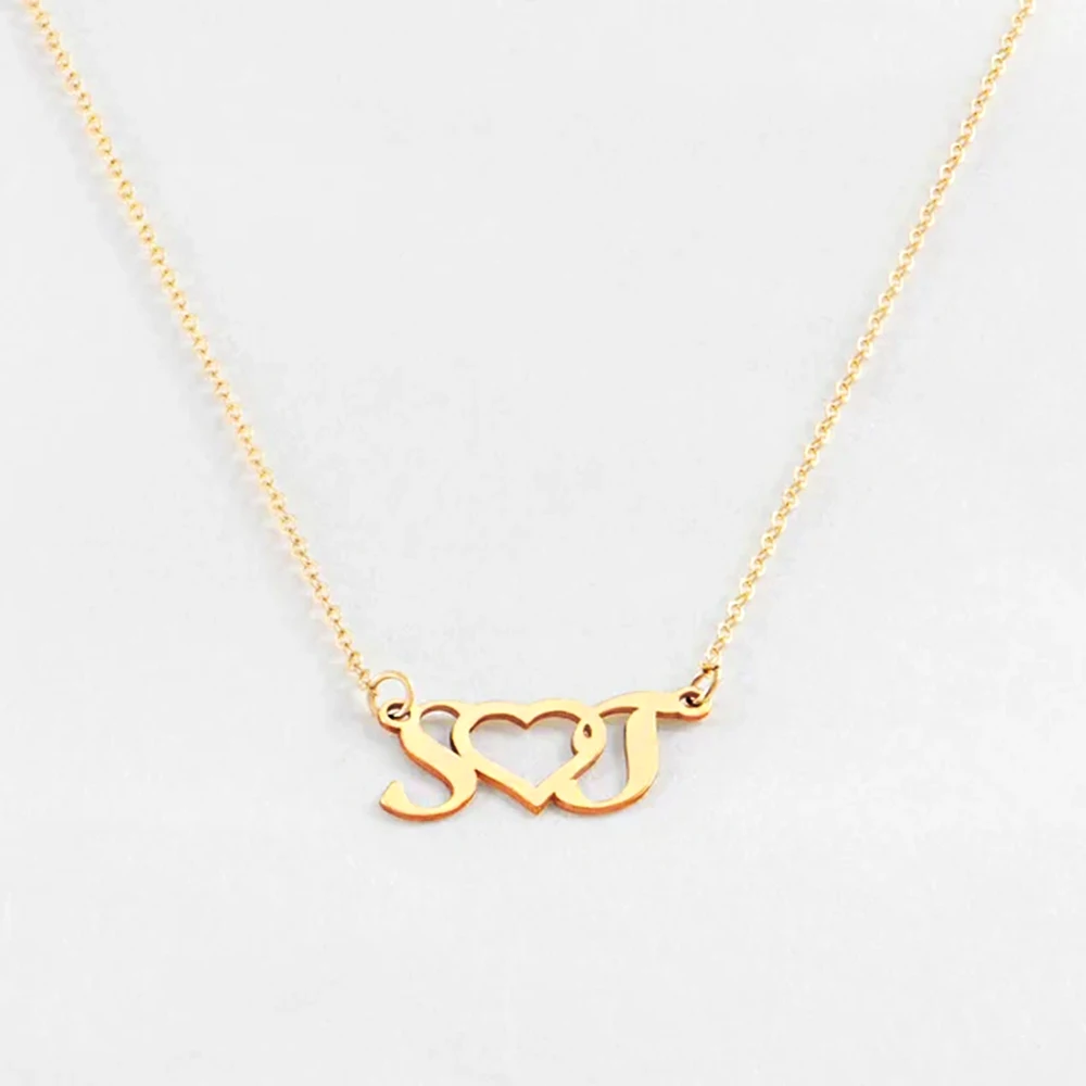 Personalized Name Necklace for Women Stainless Steel Initial Letter Necklace Heart Pendant Valentines Jewelry Couple Gift
Personalized Name Necklace for Women Stainless Steel Initial Letter Necklace Heart Pendant Valentines Jewelry Couple Gift