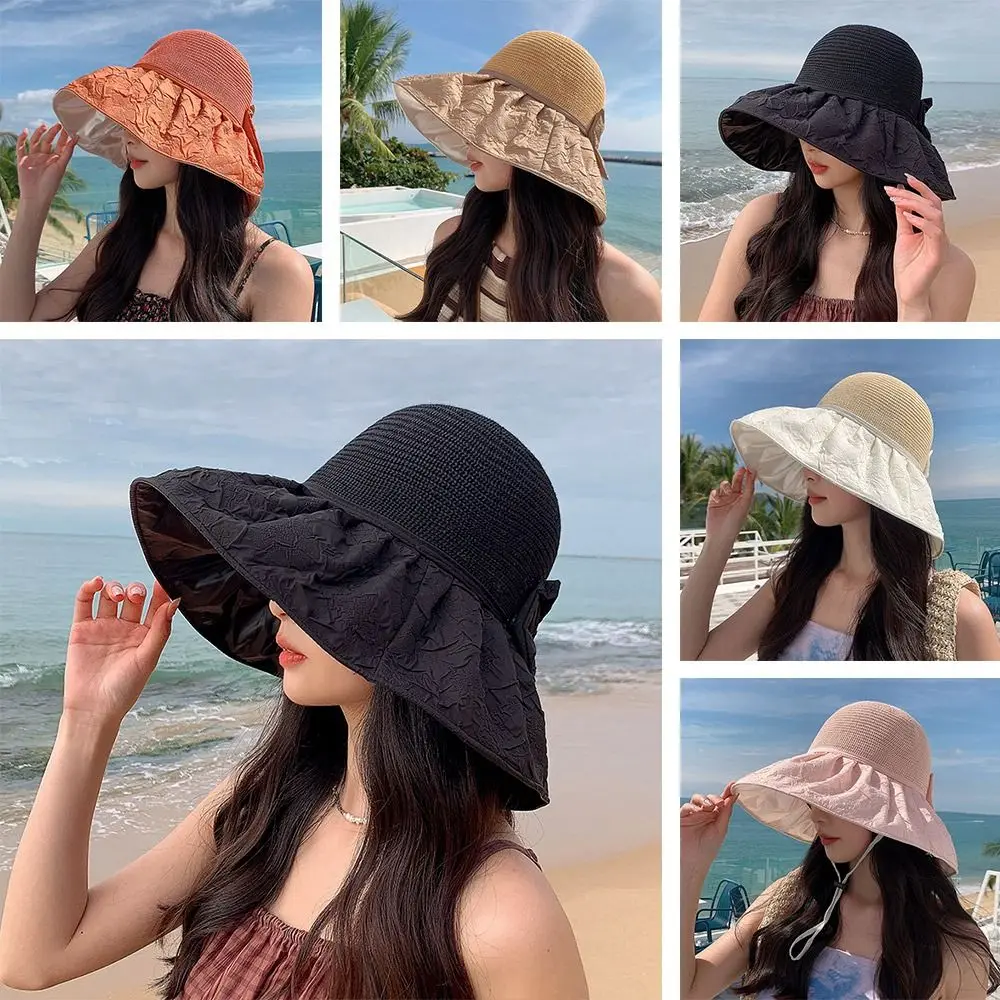 Summer Outdoor Wide Brim UV Protection Sunscreen Sun Hats Fisherman Hat Beach Panama Cap Women Bucket Hat
Summer Outdoor Wide Brim UV Protection Sunscreen Sun Hats Fisherman Hat Beach Panama Cap Women Bucket Hat