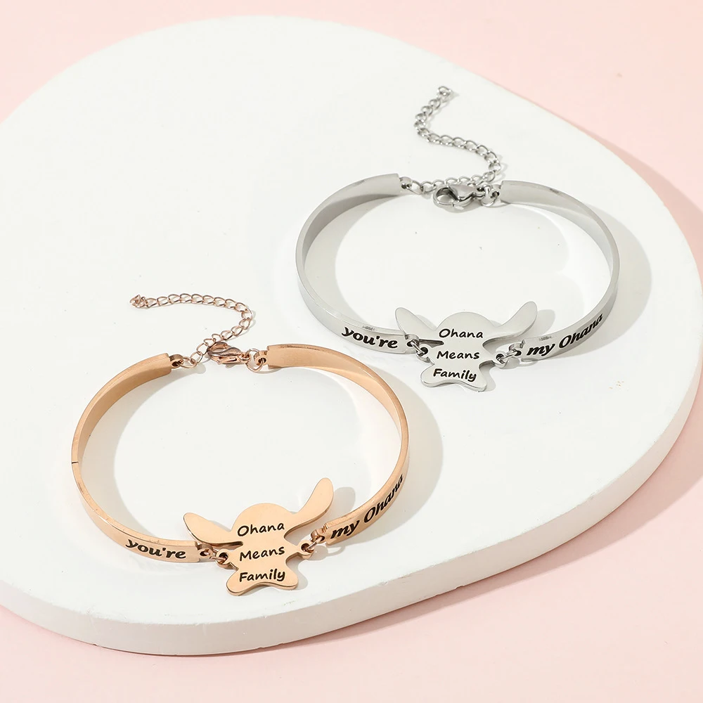 Disney Lilo & Stitch Bracelet Women Fashion Cute Metallic silver Bracelets Girls Kawaii Jewelry Accessories Kids Birthday Gifts
Disney Lilo & Stitch Bracelet Women Fashion Cute Metallic silver Bracelets Girls Kawaii Jewelry Accessories Kids Birthday Gifts