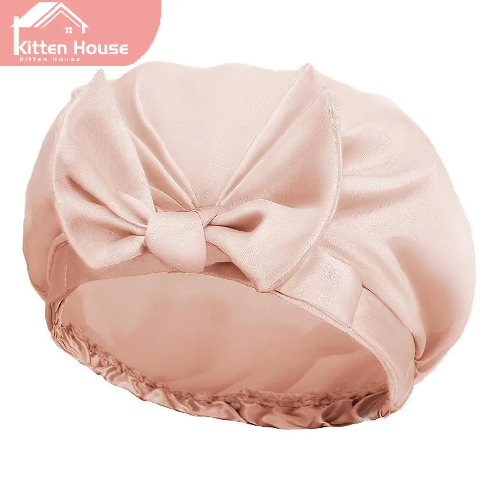 

Household Night Cap Oil-proof Cigarette Bag Headgear Hat Solid Color Waterproof Women's Cap 2023 Bath Shower Cap Hair Cap Female