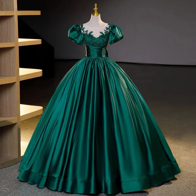 Ashely Alsa Real Pictures Green Quinceanera Dresses Short Sleeve Satin Women Formal Evening Gown Sweet 16 Girl Prom Party Dress
Ashely Alsa Real Pictures Green Quinceanera Dresses Short Sleeve Satin Women Formal Evening Gown Sweet 16 Girl Prom Party Dress
